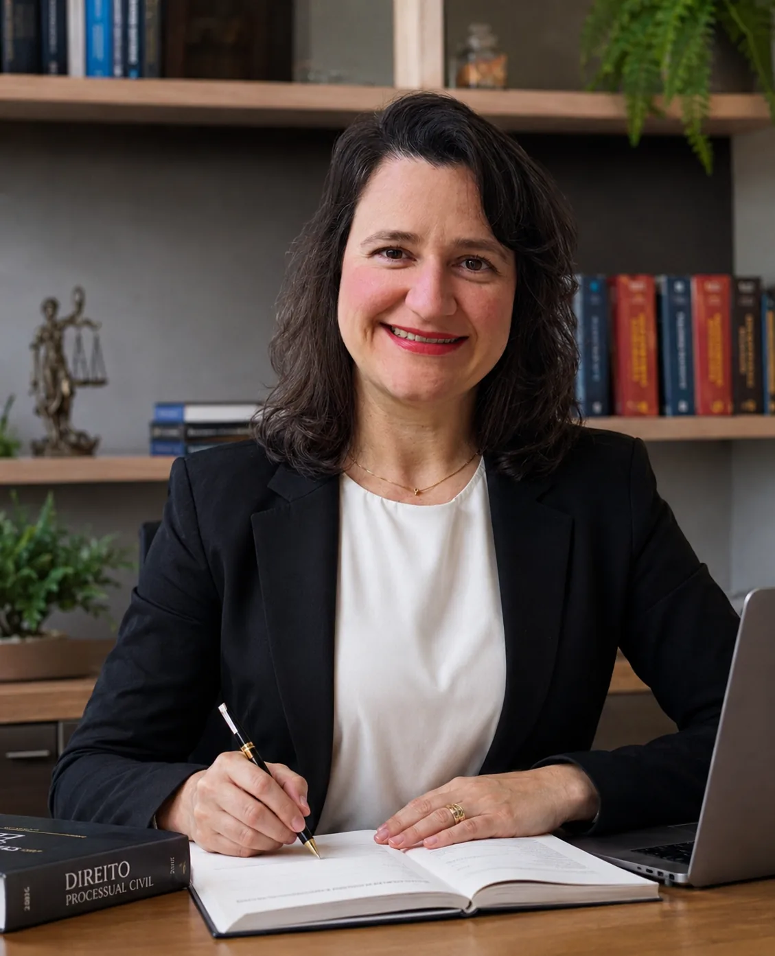 Dra. Alexandra Blaziza em seu escritório